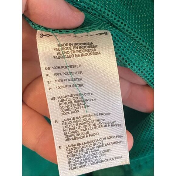 Adidas Emerald Green/Black Full Zip Windbreaker, Packable Hood, Men’s Size Mediu - Picture 11 of 13